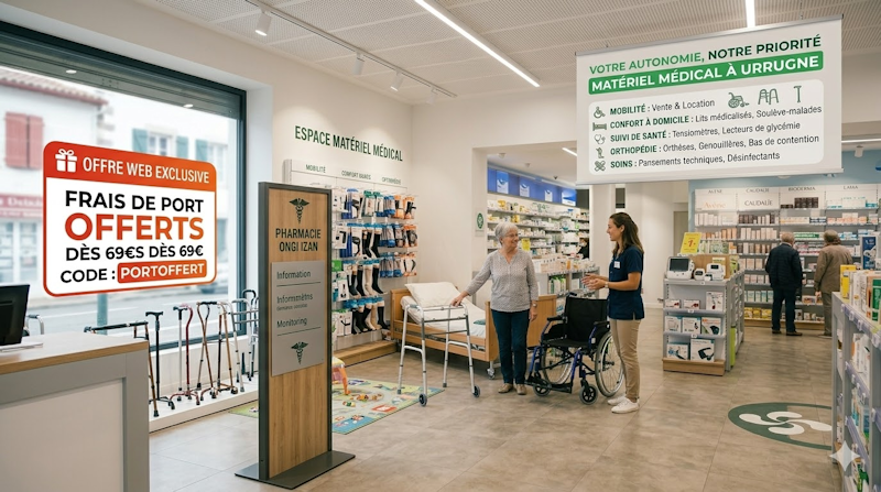 Matériel Médical à Urrugne : Location et Vente à la Pharmacie Ongi Izan