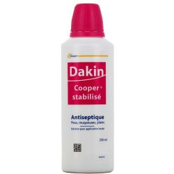 Cooper Dakin stabilisé antiseptique peau muqueuse plaies 250ml