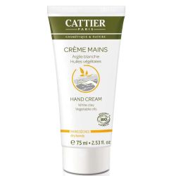 Cattier Crème mains bio nourrissante à l'argile blanche 75 ml