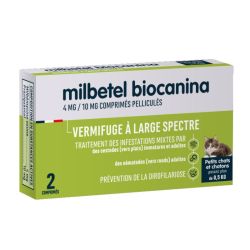 Biocanina Milbetel Vermifuge Chaton et Petit chat 2 comprimés