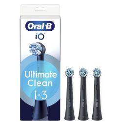 Oral-B iO Brossettes pour Brosse à dents électrique Noires Ultimate Clean x3