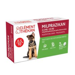 Clément Thékan Milprazikan Chiot de 0,5kg à 10kg boite de 2 comprimés