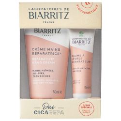 Laboratoires de Biarritz CICA REPA DUO coffret mains et lèvres abîmées et irritées