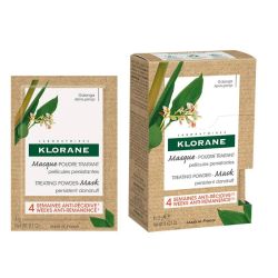 Klorane Masque poudre traitant au Galanga pellicules persistantes 8 sachets