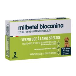 Biocanina Milbetel Vermifuge Chiot 2 comprimés