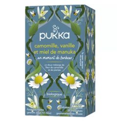 Pukka Bio Camomille, Vanille et Miel de Manuka Tisane relax 20 sachets