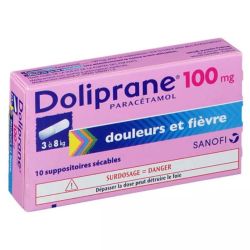 Doliprane 100mg 10 suppositoires