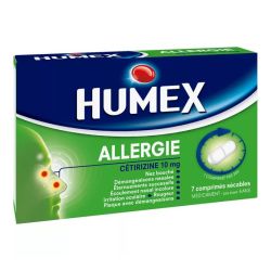 Humex Allergie Cetirizine 10 mg 7 comprimés