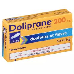 Doliprane Paracetamol 200mg 10 Suppositoires