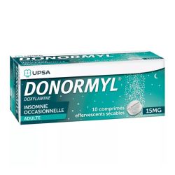 UPSA Donormyl 15 mg 10 Comprimés effervescents sécables