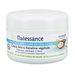 Natessance masque capillaire extra-doux coco bio et kératine végétale 200ml