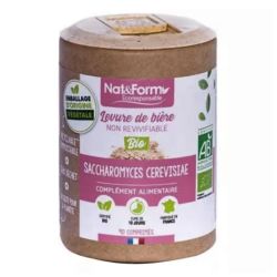 Nat&Form Ecoresponsable Levure de Bière Non Revivifiable Bio 90 comprimés