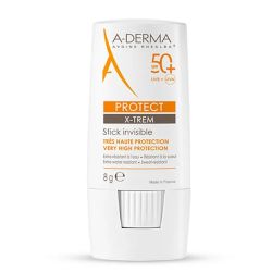 A-Derma Protect Stick invisible SPF50+ Xtrem peaux fragiles au soleil 8g