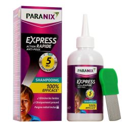 Paranix Express 5mn Shampoing anti-poux 200ml + Peigne métal inclus