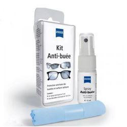 Zeiss Kit Anti-buée Tissu microfibre + Spray 15ml