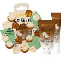 Florame Coffret-Cadeau Noisette Duo de soins parfumés pour les lèvres et les mains