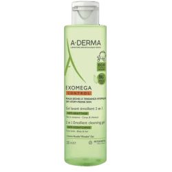 A-derma Exomega Control gel lavant émollient 2 en 1 anti grattage 200ml