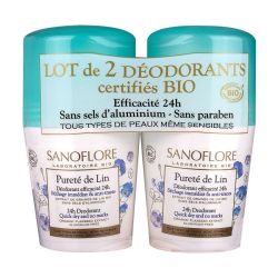 Déo bille pureté de lin 2x50ml