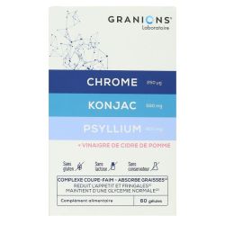 Complexe coupe-faim Konjac Chrome Psyllium 60 comprimés