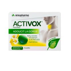 Activox miel citron 24 pastilles