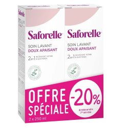 Saforelle soin lavant doux peaux sensibles 2 x 250ml