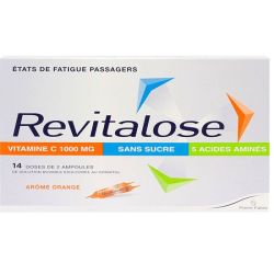 Revitalose sans sucre 14 ampoules