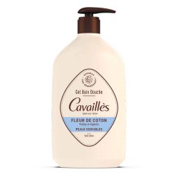 Cavaillès gel bain douche peaux sensibles fleur de coton 1 litre