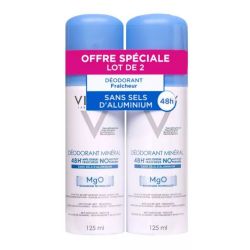 Vichy déodorant minéral 48h lot de 2 x 125ml