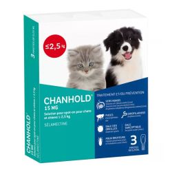 Clément-Thékan Chanhold anti parasitaires chatons & chiots 3 pipettes