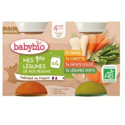 Babybio mes 1ers légumes de nos régions bio 4x130g
