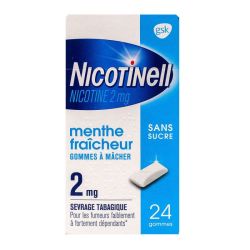 Menthe fraîcheur sans sucre 2mg 24 gommes