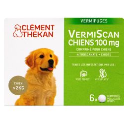 Vermiscan chiots et petits chiens 100mg 6 comprimés