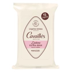 Cavaillès Lingettes Intimes extra douces 15 lingettes