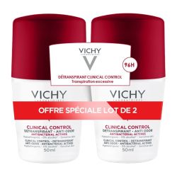 Vichy déodorant protection 96 heures anti-odeur transpiration excessive 50ml 2 x 50 ml