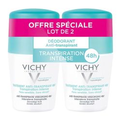 Vichy déodorant anti-transpirant 48h roll-on peaux sensibles lot de 2 x 50 ml