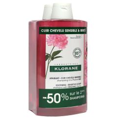 Shampooing apaisant pivoine cuir chevelu sensible 2x400ml