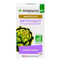 Arkogélules artichaut 13mg polyphénols bio 40 gélules