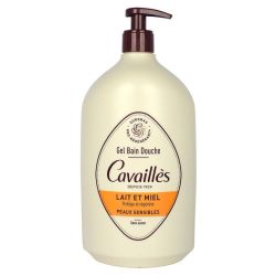 Gel bain douche peau sensible lait et miel 1L