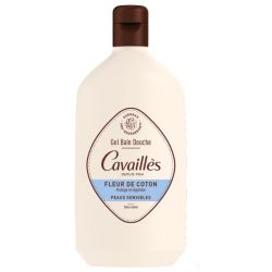 Cavaillès gel bain douche fleur de coton peaux sensibles 400ml