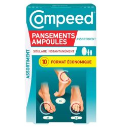 Compeed pansements ampoules moyen format 3 Tailles 10 Pansements