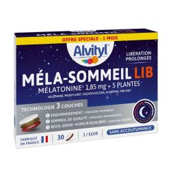 Alvityl Méla-Sommeil Lib Mélatonine 1,85mg 30 Comprimés