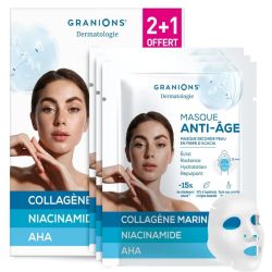 Granions Anti-âge masques éclat 2+1 offert