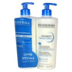 Atoderm crème ultra-nourrissante new sans parfum 2x500ml