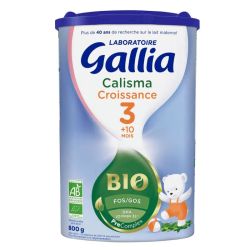 Gallia Calisma 3 bio 3 lait en poudre croissance 12 à 36 mois 800 g