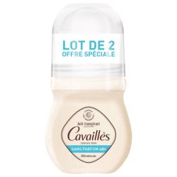 Cavaillès Absorb+ 48h déodorant sans parfum roll-on 2x50ml