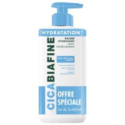 CicaBiafine baume hydratant anti-dessèchement Lot de 2 x 400 ml