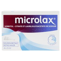 Microlax Solution Rectale pour Adulte 4 unidoses