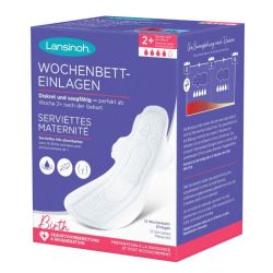 Lansinoh serviettes maternité +2 semaines 12 serviettes