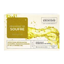 Granions de soufre 30 ampoules