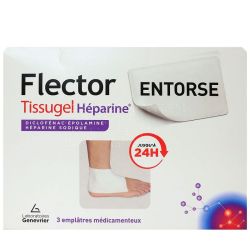 Flector tissugel héparine 3 emplâtres